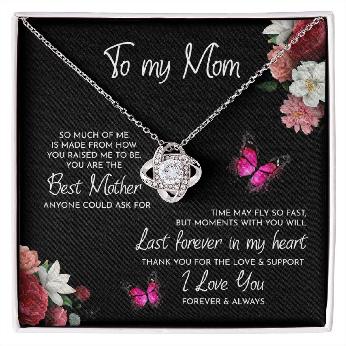 You Are The Best Mother Love Knot Necklace, Mom Necklace, Mom Birthday Gift, Mother’s Day Gifts