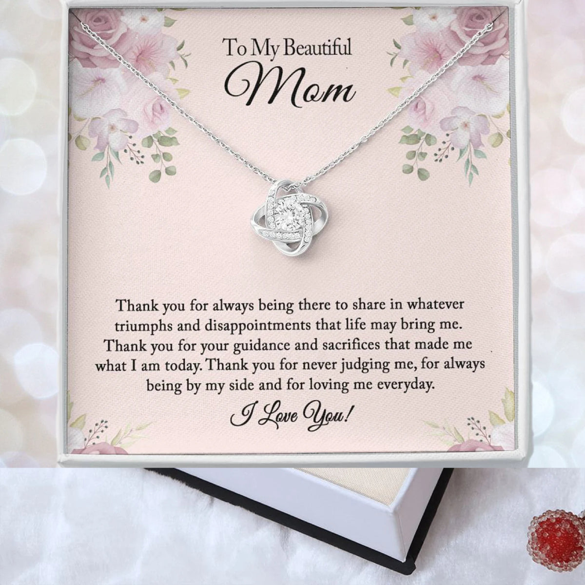 Thank You For Always Being There – To My Beautiful Mom Love Knot, Mom Birthday Gift, Mother’s Day Gifts