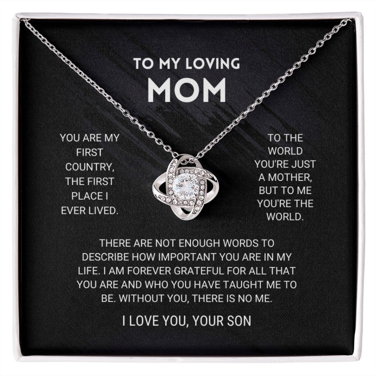 You are My First Country – To My Mom Necklace, Mom Birthday Gift, Mother’s Day Gifts from Son