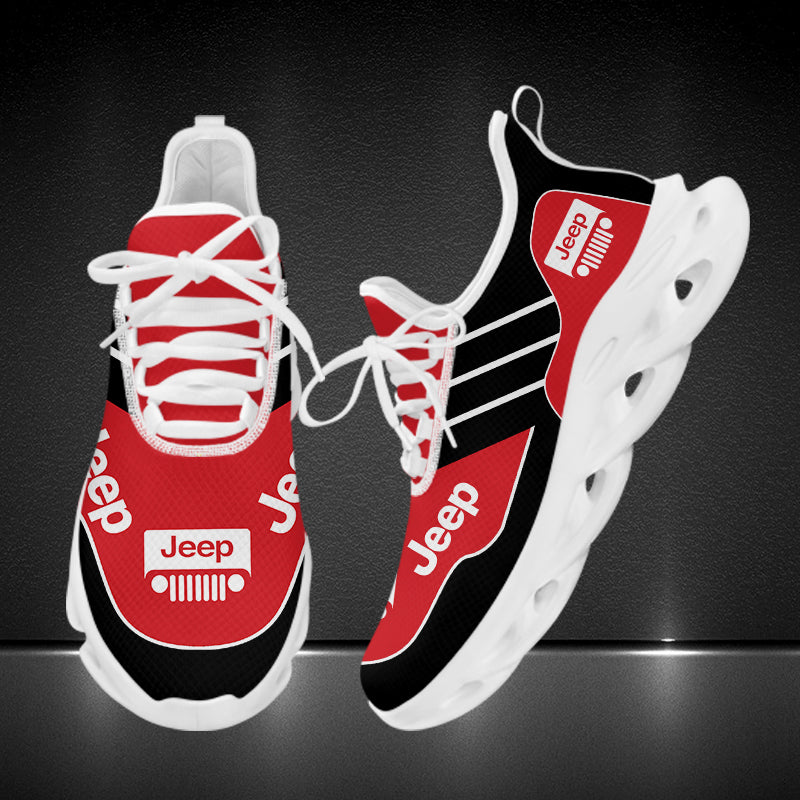 Jeep Red and Black Clunky Max Shoes for Men & Women