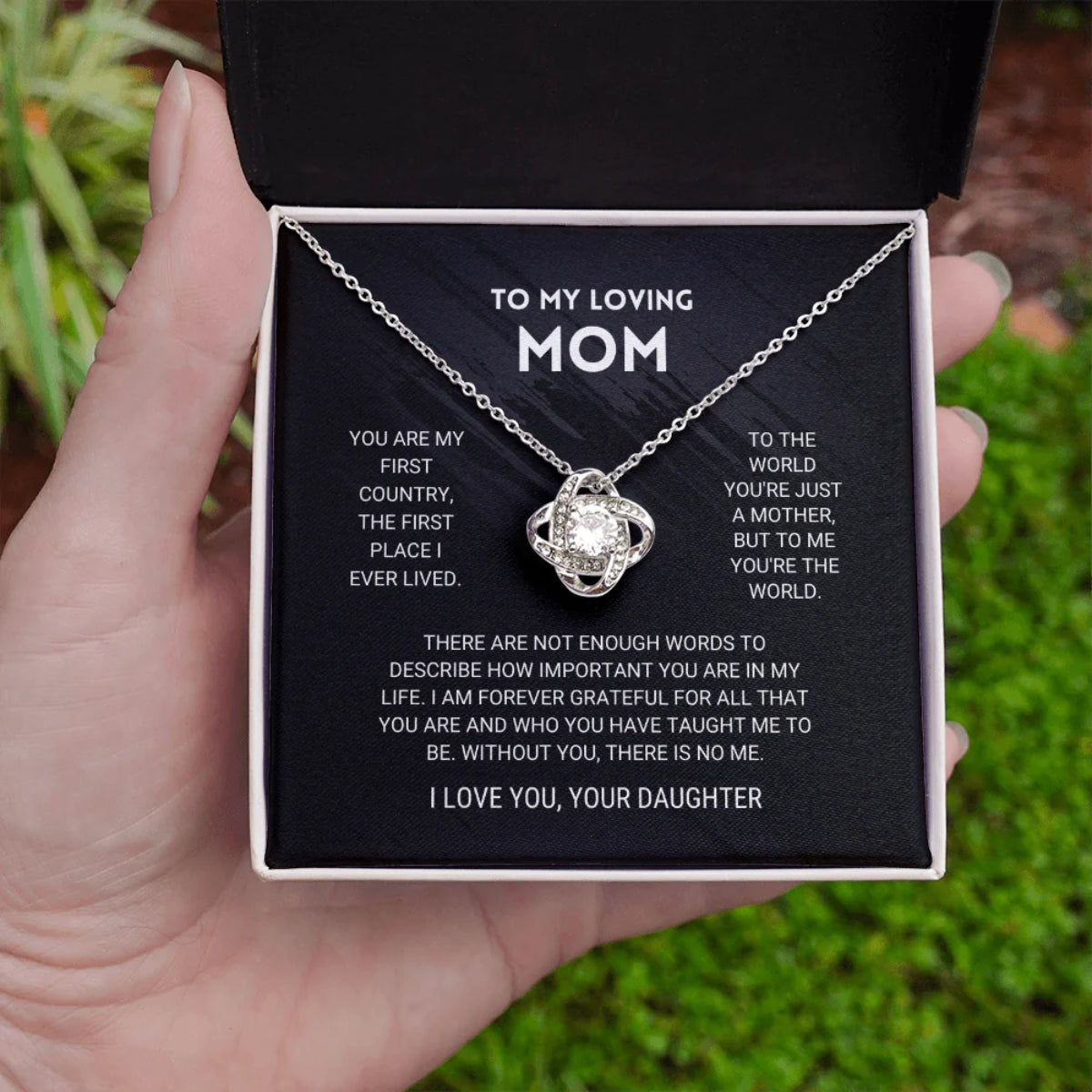 You are My First Country – To My Mom Necklace, Mom Birthday Gift, Mother’s Day Gifts from Daughter