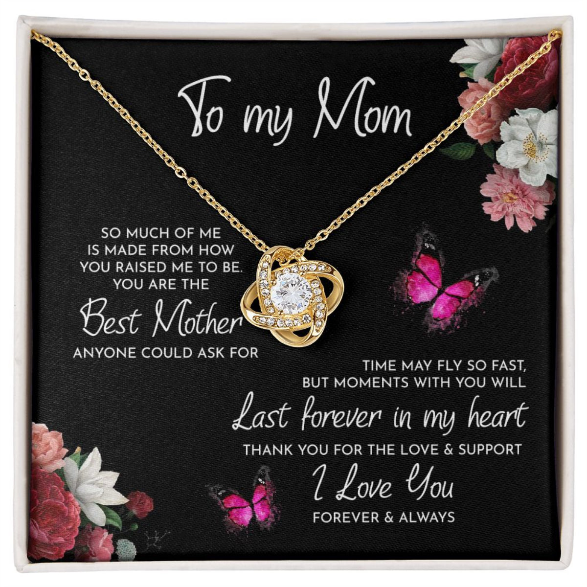 You Are The Best Mother Love Knot Necklace, Mom Necklace, Mom Birthday Gift, Mother’s Day Gifts