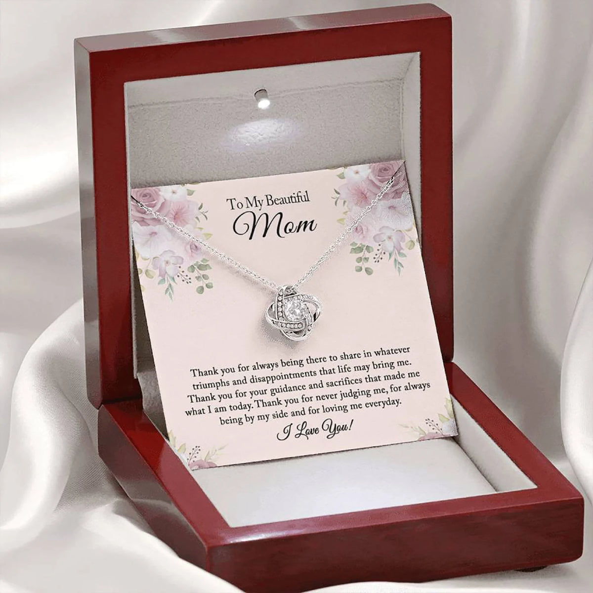 Thank You For Always Being There – To My Beautiful Mom Love Knot, Mom Birthday Gift, Mother’s Day Gifts