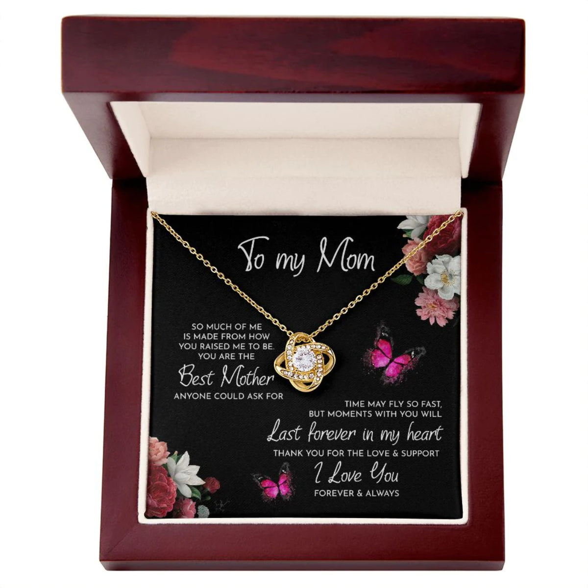 You Are The Best Mother Love Knot Necklace, Mom Necklace, Mom Birthday Gift, Mother’s Day Gifts