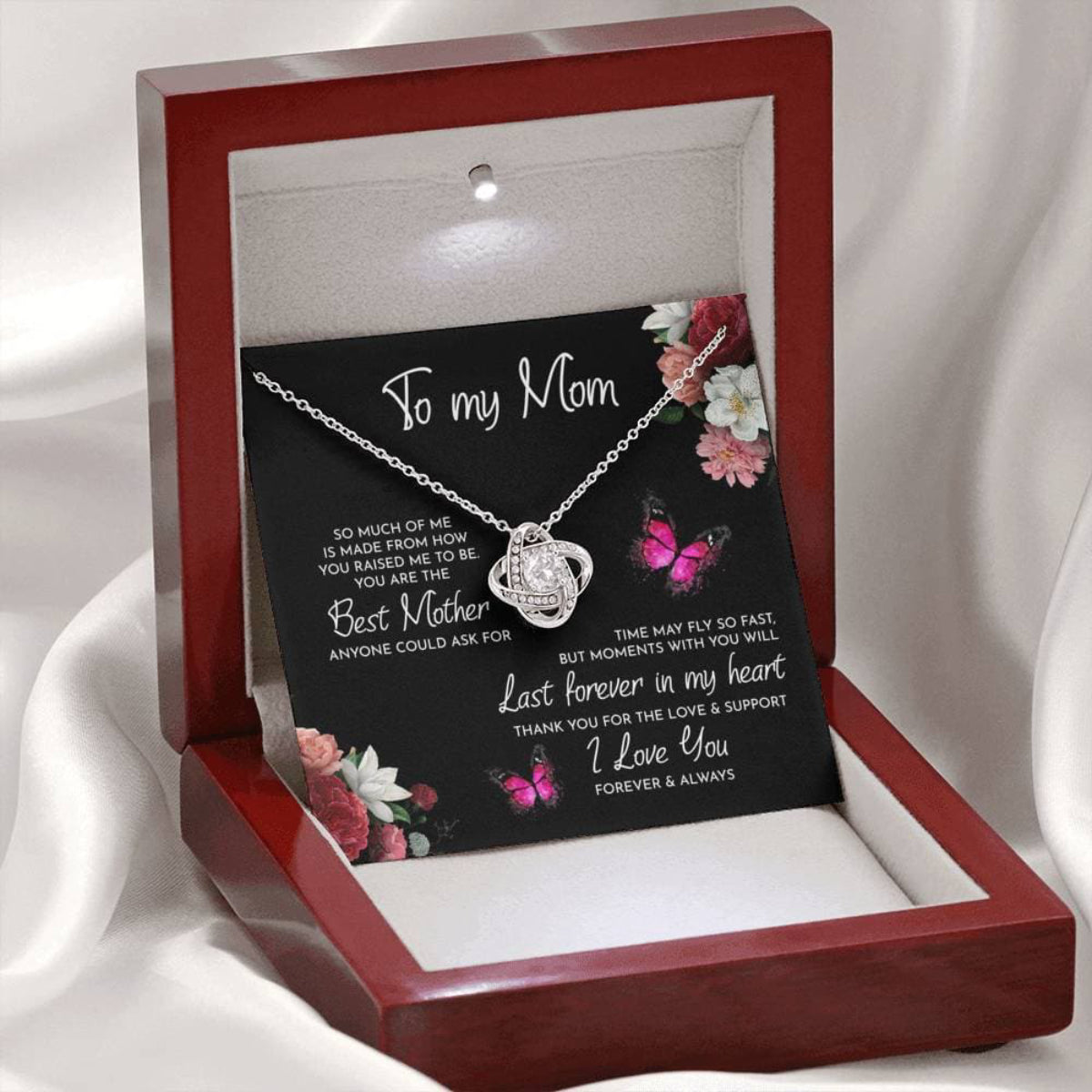 You Are The Best Mother Love Knot Necklace, Mom Necklace, Mom Birthday Gift, Mother’s Day Gifts