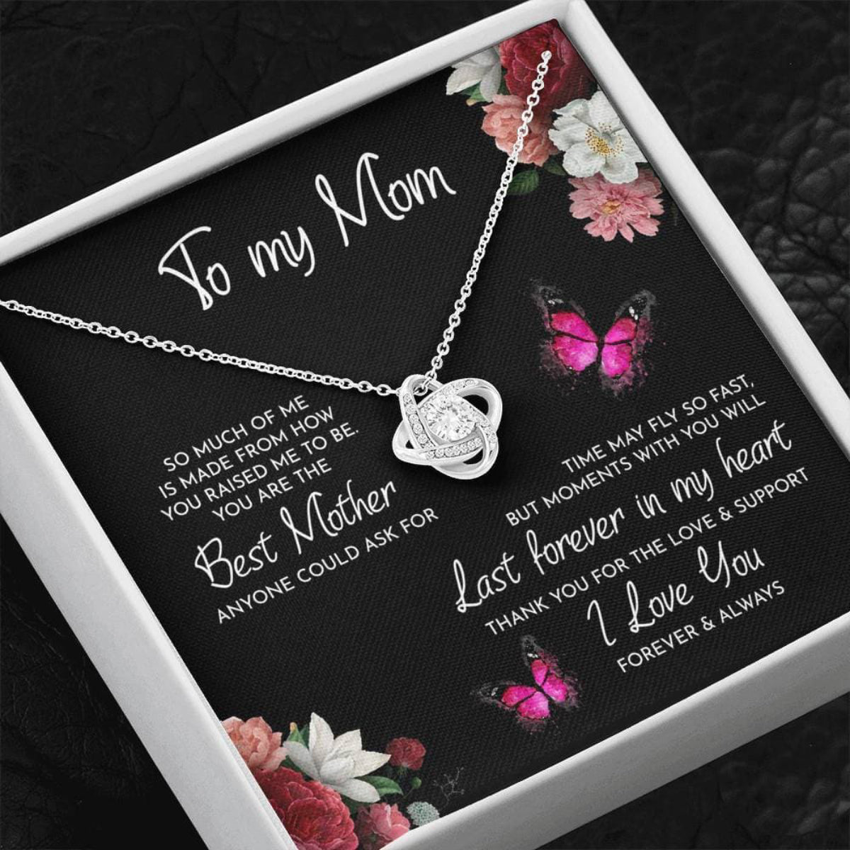 You Are The Best Mother Love Knot Necklace, Mom Necklace, Mom Birthday Gift, Mother’s Day Gifts