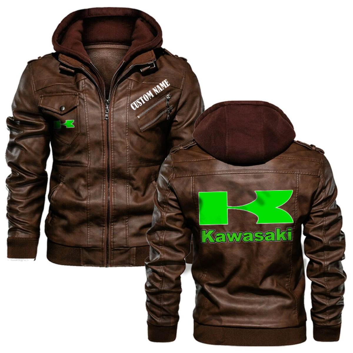 Kwasaki Jacket Kwasaki Racing Leather Jacket V09