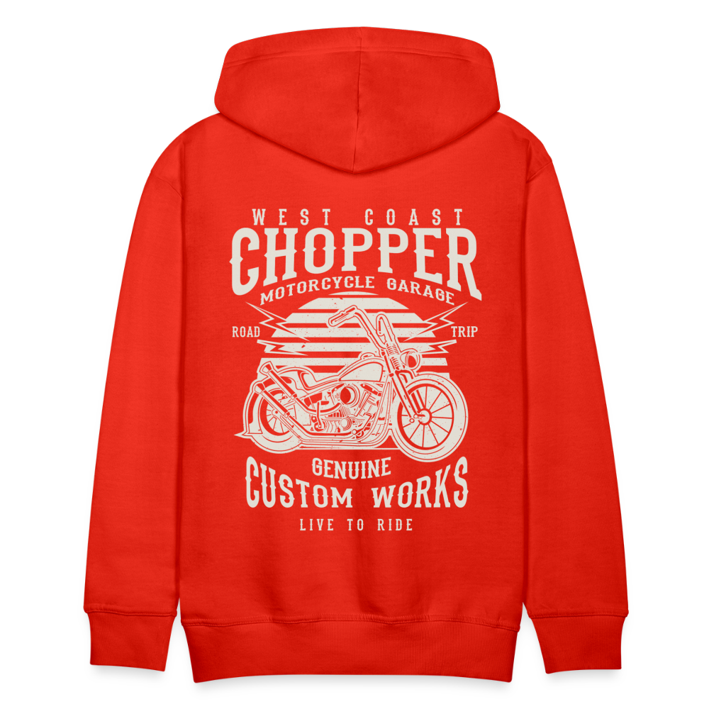 West Coasr Chopper Motorcycle Garage Men’s Premium Hoodie - red