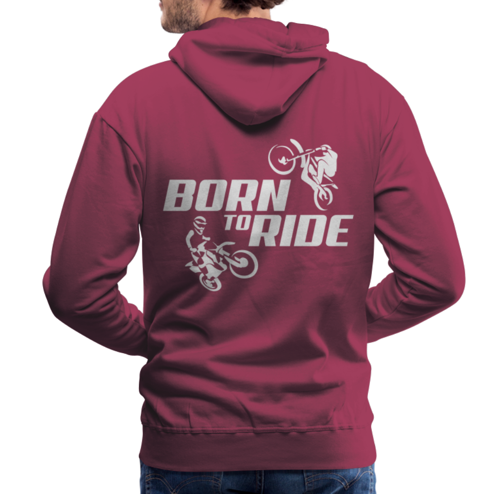 Born to Ride Motocross Men’s Premium Hoodie - bordeaux