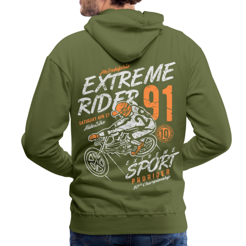 Extremerider Motorcycle Men’s Premium Hoodie - olive green