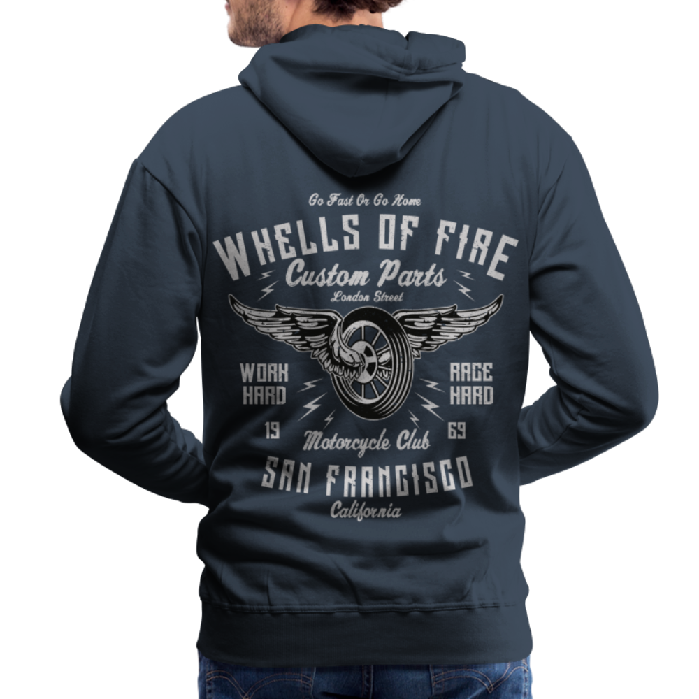 Wheels of fire Motorcycle Club Men’s Premium Hoodie - navy