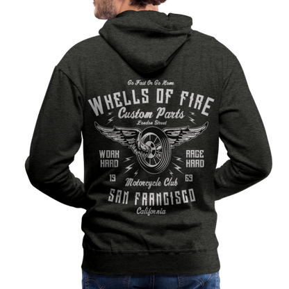 Wheels of fire Motorcycle Club Men’s Premium Hoodie - charcoal grey