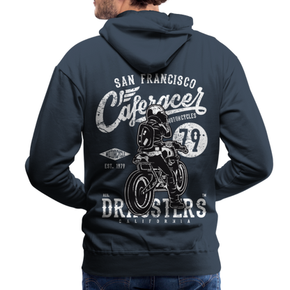 Motorcycle San Francisco Caferacer Men’s Premium Hoodie - navy