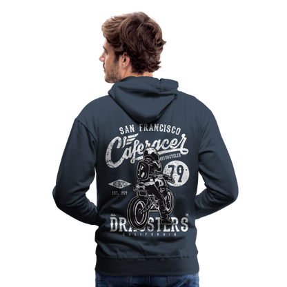 Motorcycle San Francisco Caferacer Men’s Premium Hoodie - navy