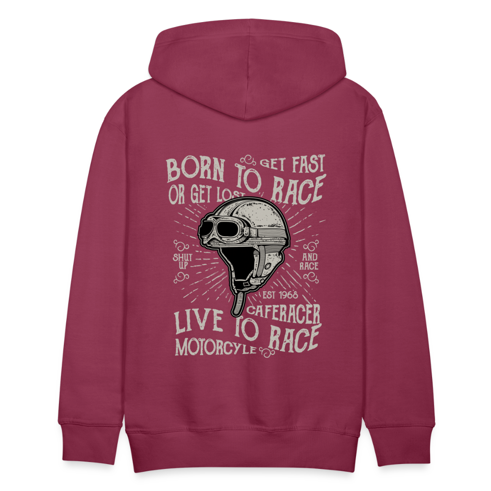 Born to Race Car's Men’s Premium Hoodie - bordeaux