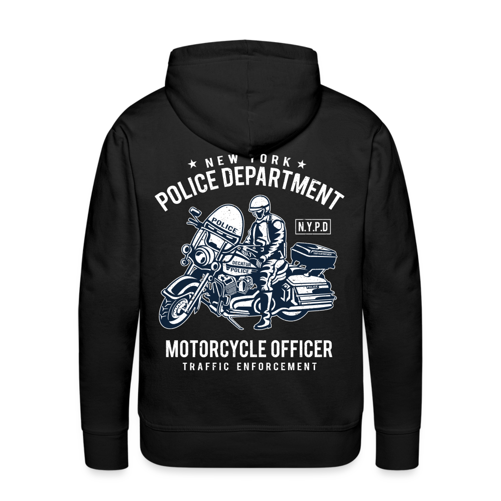 New York Police Department Motorcycle Officer Men’s Premium Hoodie - black