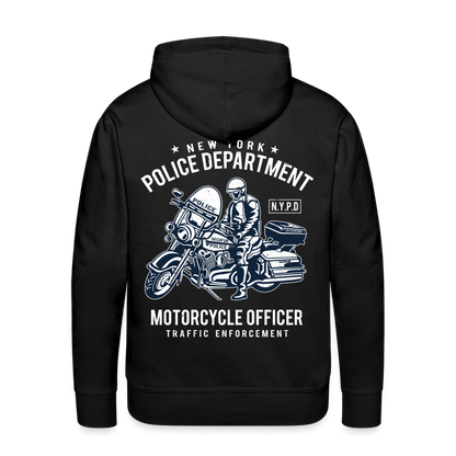 New York Police Department Motorcycle Officer Men’s Premium Hoodie - black