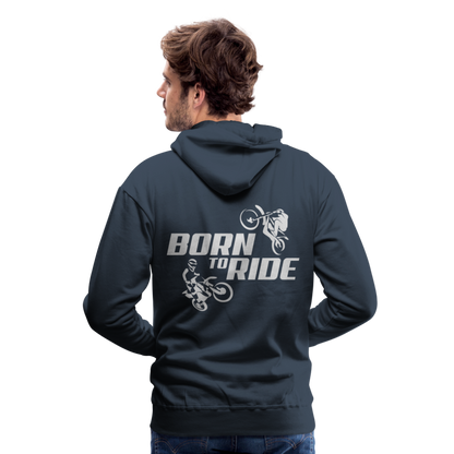 Born to Ride Motocross Men’s Premium Hoodie - navy