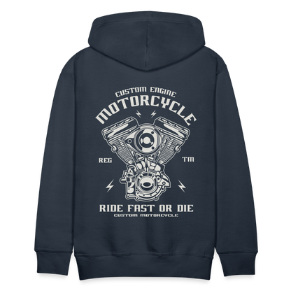 Ride Fast or Die Motorcycle Men’s Premium Hoodie - navy