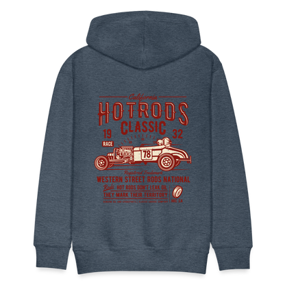 Hot Rods Race Classic Men’s Premium Hoodie - heather denim