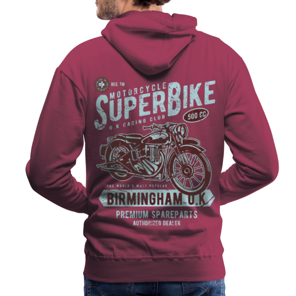 Super Bike Motorcycle Men’s Premium Hoodie - bordeaux