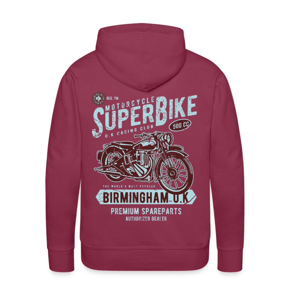 Super Bike Motorcycle Men’s Premium Hoodie - bordeaux