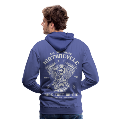 Ride Fast or Die Motorcycle Men’s Premium Hoodie - royal blue