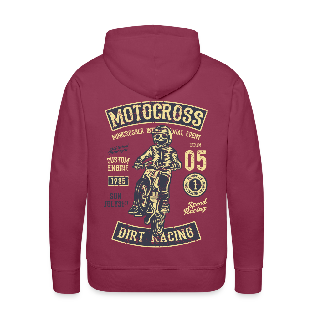 Motocross design Motorcycle Men’s Premium Hoodie - bordeaux