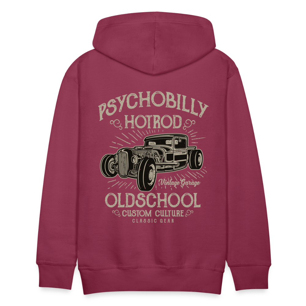 Psychobilly hotrod Men’s Premium Hoodie - bordeaux