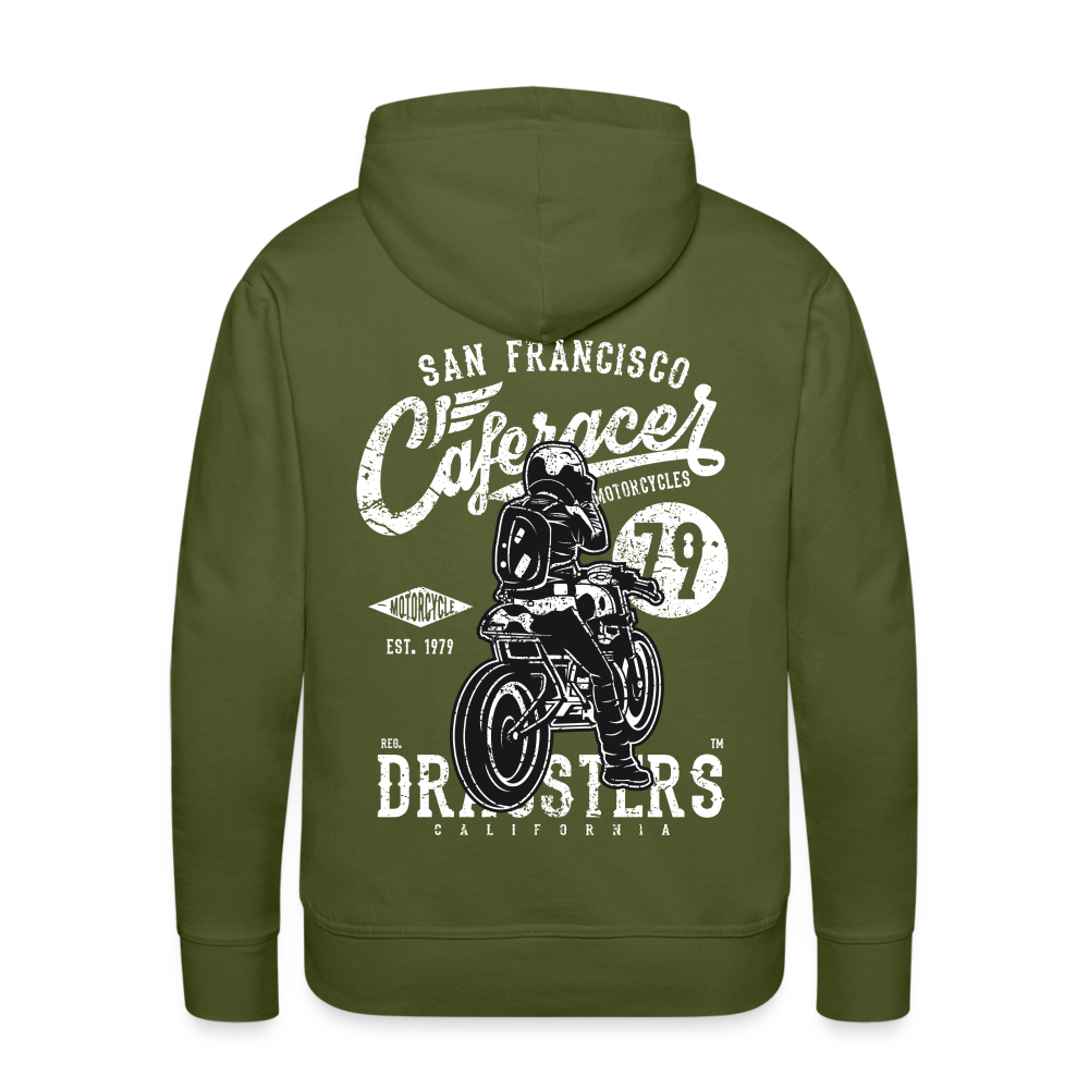 Motorcycle San Francisco Caferacer Men’s Premium Hoodie - olive green