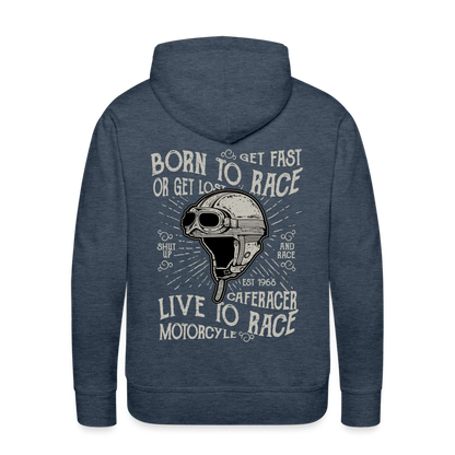 Born to Race Car's Men’s Premium Hoodie - heather denim