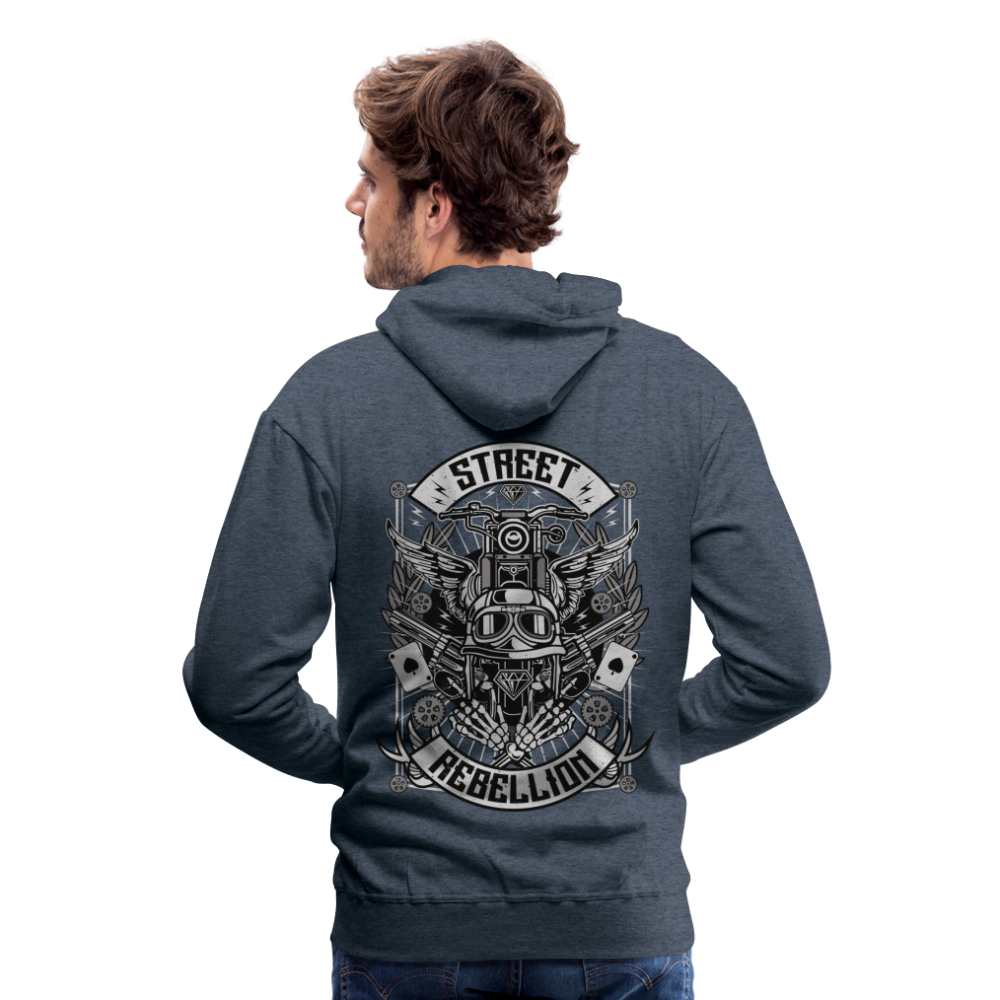 Street Rebellion Men’s Premium Hoodie - heather denim