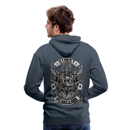 Street Rebellion Men’s Premium Hoodie - heather denim