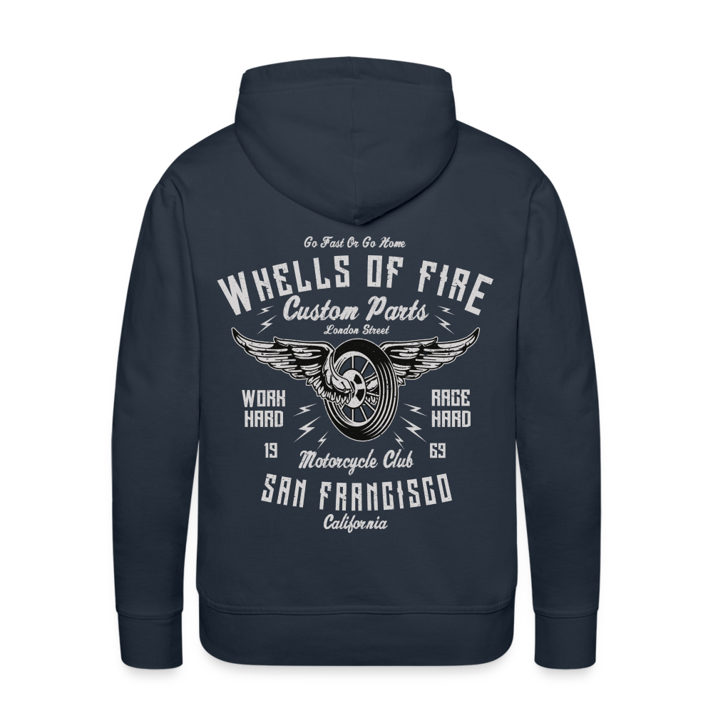 Wheels of fire Motorcycle Club Men’s Premium Hoodie - navy