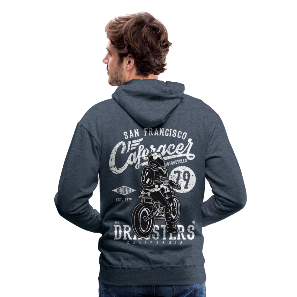 Motorcycle San Francisco Caferacer Men’s Premium Hoodie - heather denim