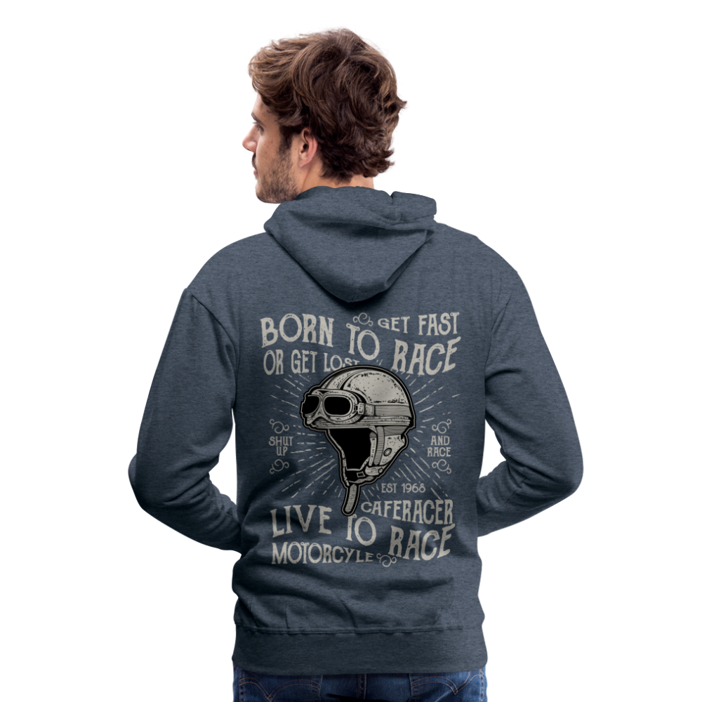 Born to Race Car's Men’s Premium Hoodie - heather denim