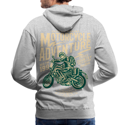 Motorcycle Adventure Men’s Premium Hoodie - heather grey