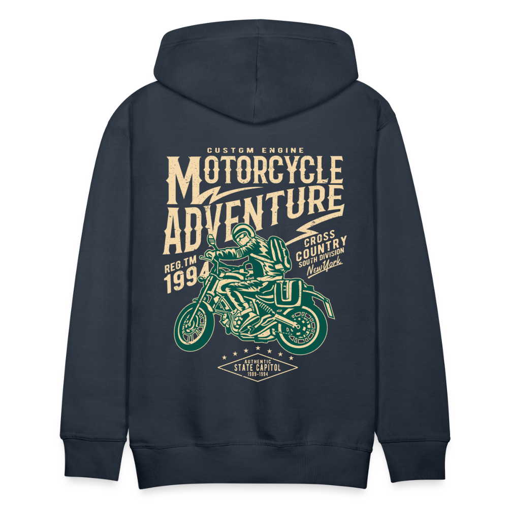 Motorcycle Adventure Men’s Premium Hoodie - navy