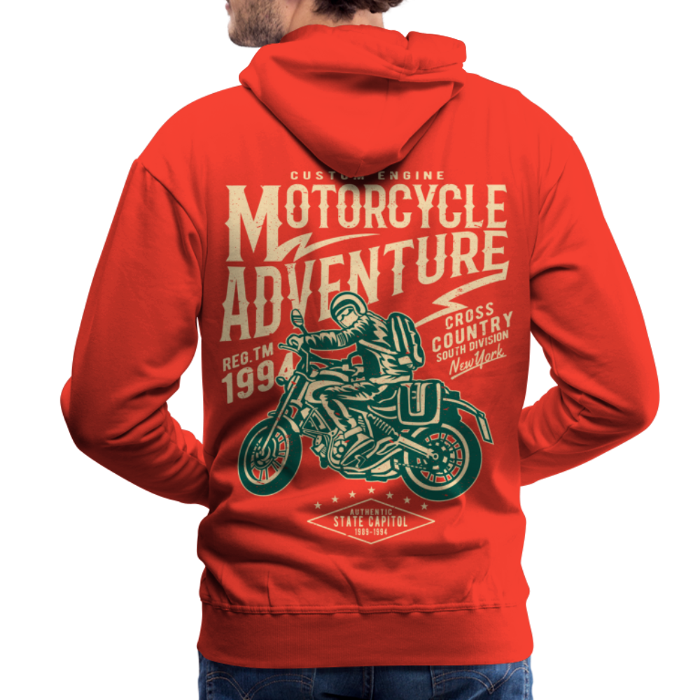 Motorcycle Adventure Men’s Premium Hoodie - red