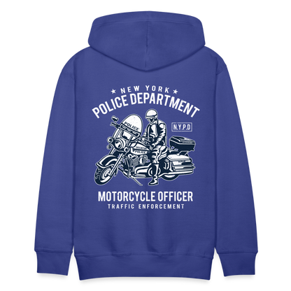 New York Police Department Motorcycle Officer Men’s Premium Hoodie - royal blue