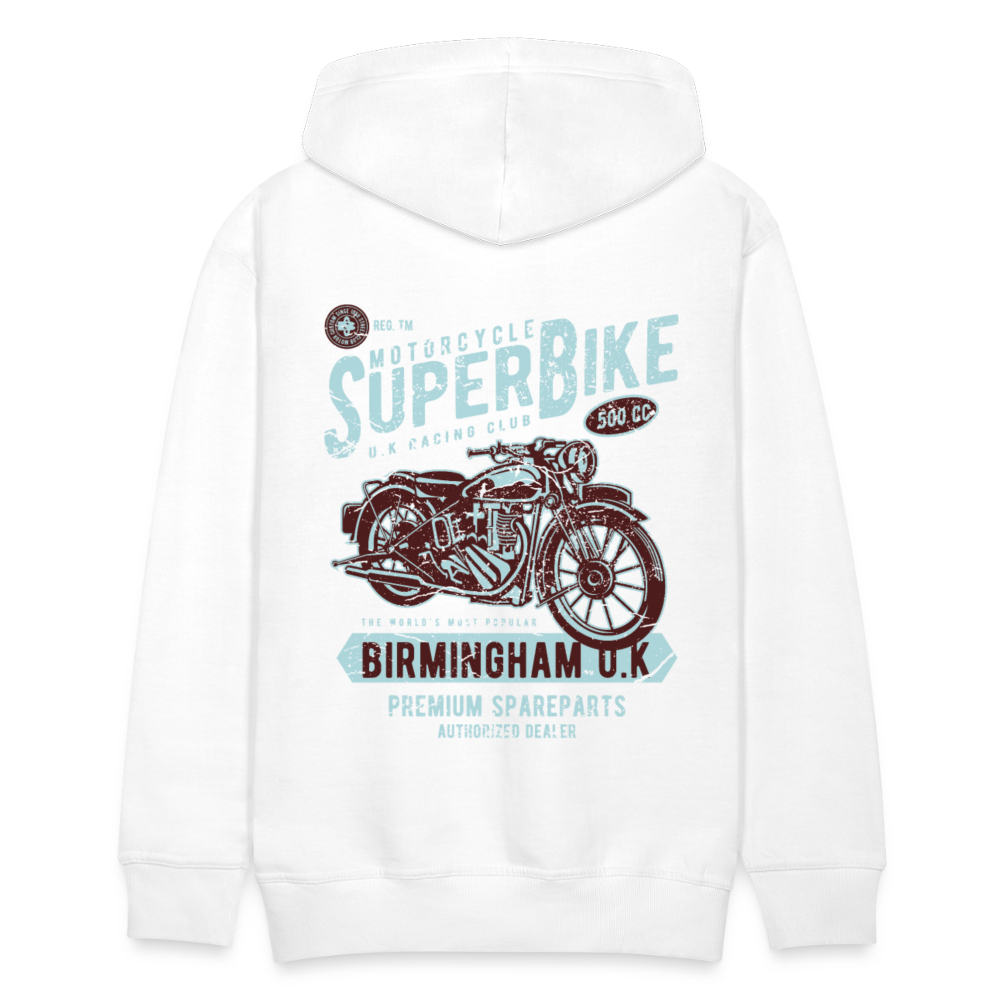 Super Bike Motorcycle Men’s Premium Hoodie - white