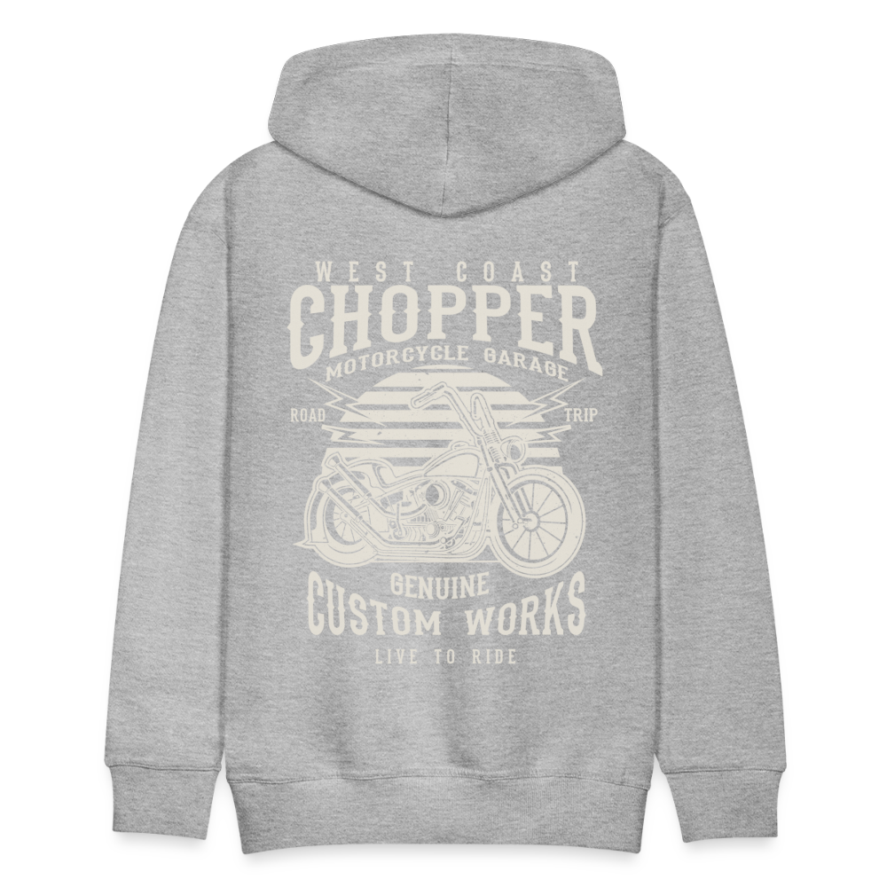 West Coasr Chopper Motorcycle Garage Men’s Premium Hoodie - heather grey