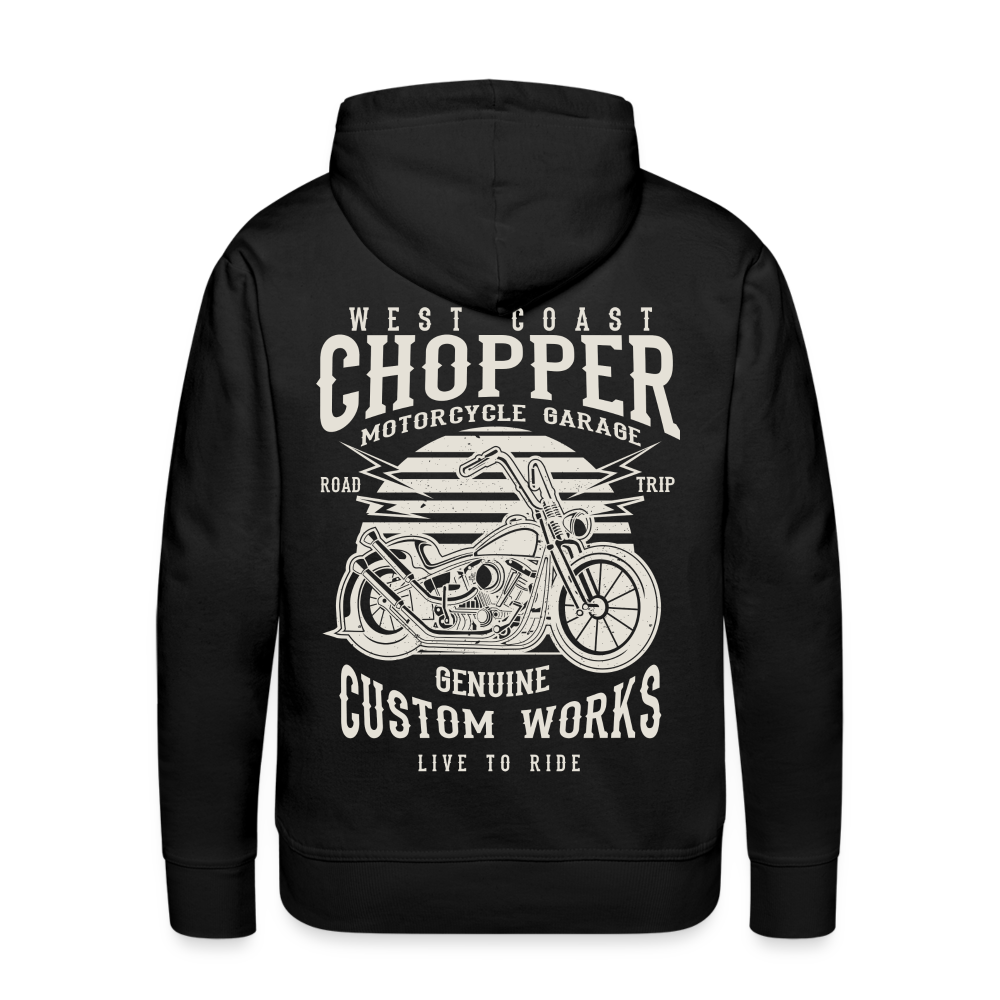 West Coasr Chopper Motorcycle Garage Men’s Premium Hoodie - black