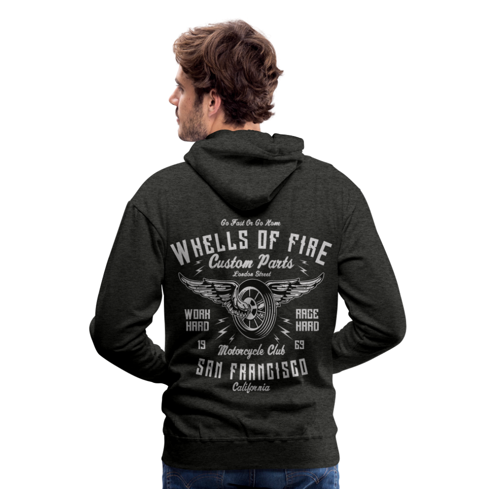 Wheels of fire Motorcycle Club Men’s Premium Hoodie - charcoal grey