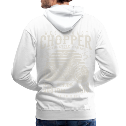 West Coasr Chopper Motorcycle Garage Men’s Premium Hoodie - white