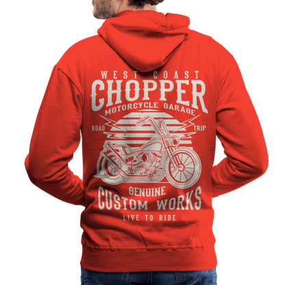 West Coasr Chopper Motorcycle Garage Men’s Premium Hoodie - red