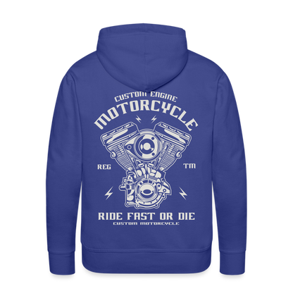 Ride Fast or Die Motorcycle Men’s Premium Hoodie - royal blue