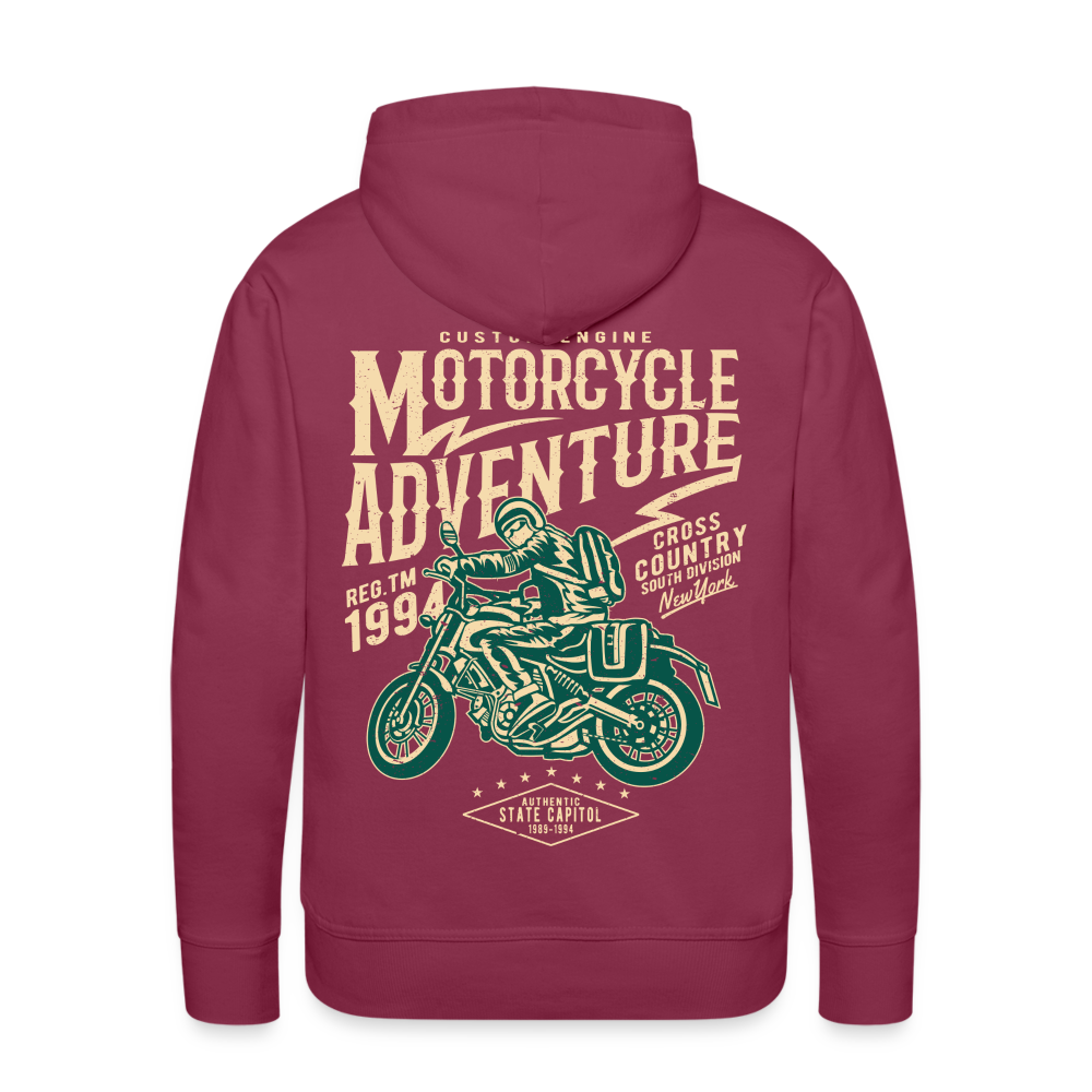 Motorcycle Adventure Men’s Premium Hoodie - bordeaux