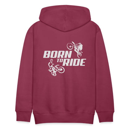 Born to Ride Motocross Men’s Premium Hoodie - bordeaux