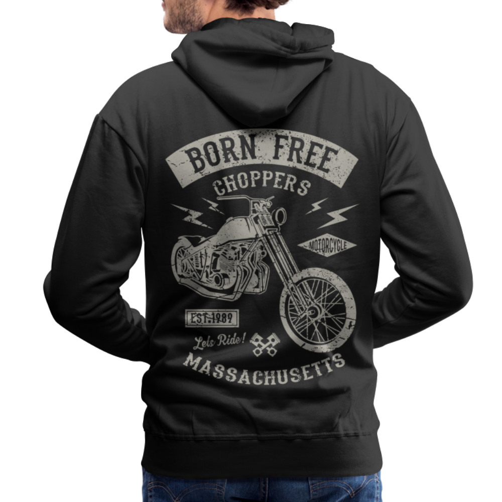 choppers Born Free Motorcycle Men’s Premium Hoodie - black